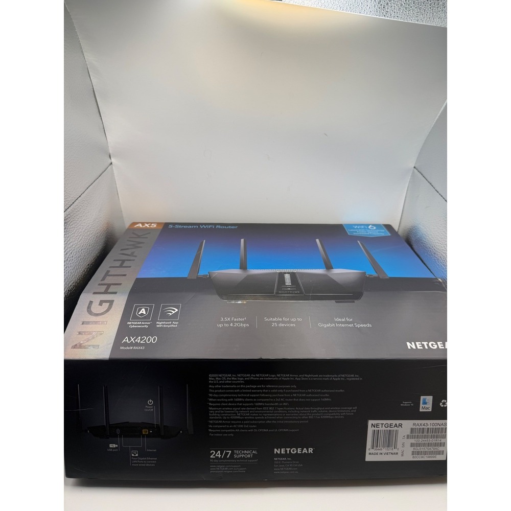 Netgear Nighthawk AC1900 Smart WiFi Router R7000 Dual Band Gigabit - Picture 4 of 5